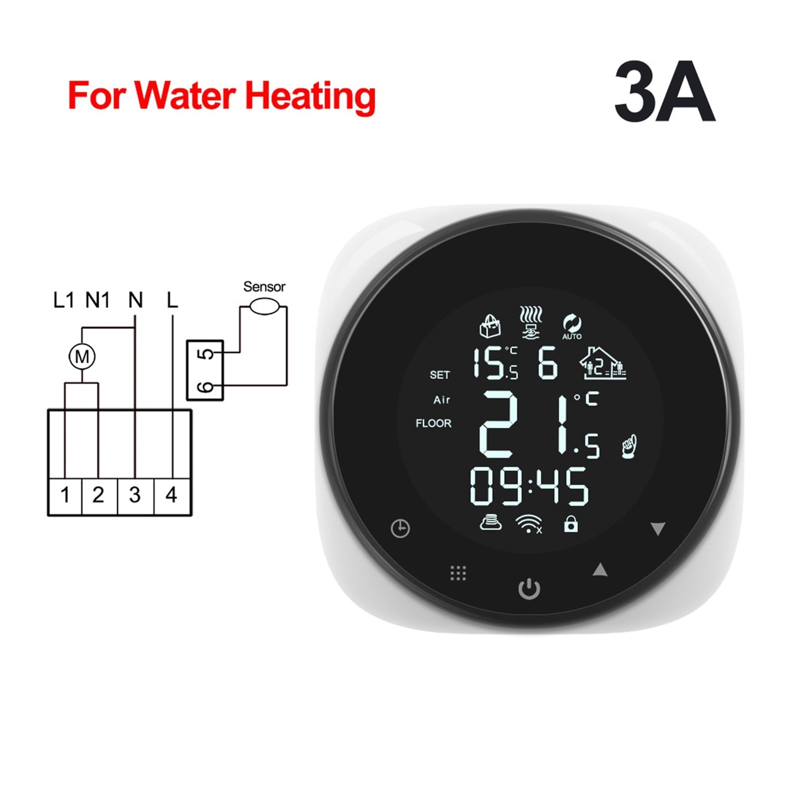 Tuya Smart Thermostat, Temperature Controller For Water/Electric Floor Heating/Water Gas Boiler ,Easy Installation