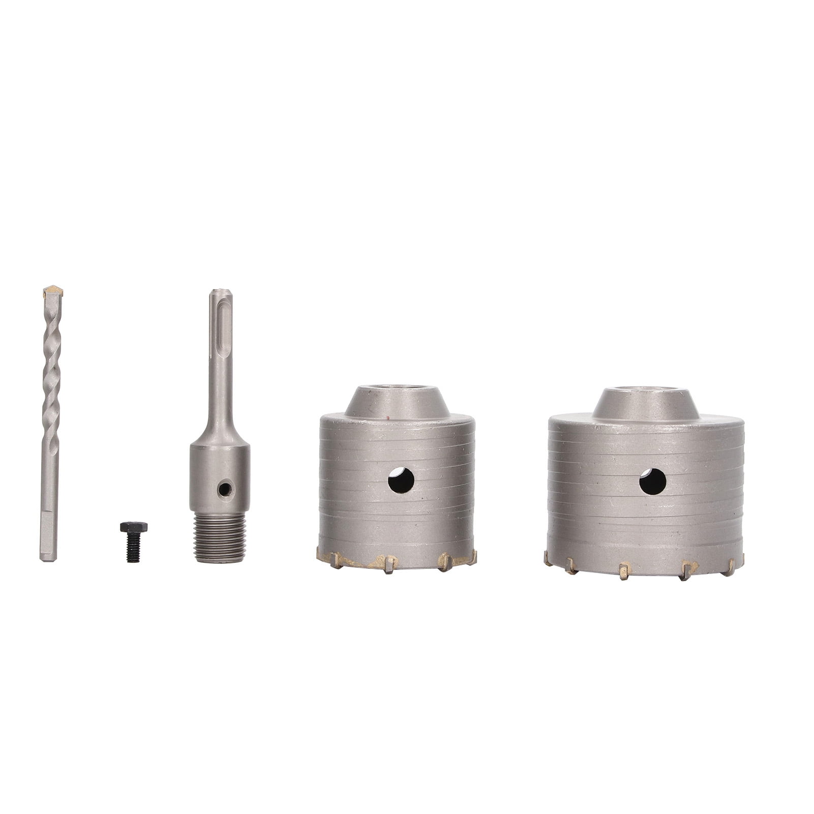 80mm Hole Saw Core Drill Bit & 110mm Round Shank Kit Use For Cement Bricks Wall 