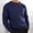 Dark Blue, variant on Ahabrexf Mens Sweaters and Pullovers,Knitwear Round Neck Casual Solid Color Bottoming Shirt