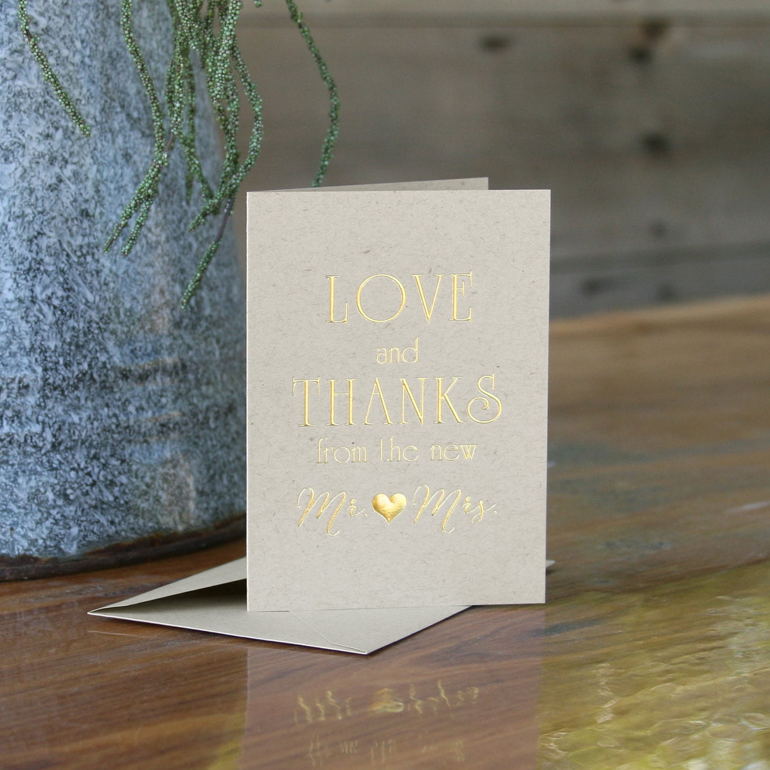 love and thanks wedding thank you cards with envelopes (50)