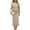 003 Khaki, variant on Women's Two Piece Matching Sweater Sets Knit Long Sleeve Pullover Tops Bodycon Mid Long Skirts Fall Outfits