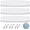White, variant on Pool Ladder Steps Replacement, (3-Pack) 18" Universal Heavy-Duty Molded Plastic Swimming Pool Ladder Rung Step with 6 PCS Stainless Steel Bolts for Inground and Above Ground Pools, White