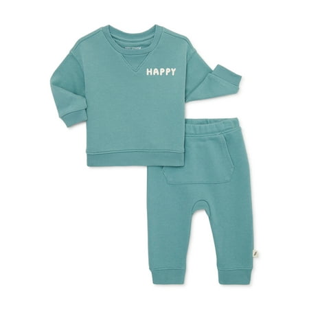 

easy-peasy Baby Sweatshirt and Jogger Pants Outfit Set 2-Piece Sizes 0/3-24 Months