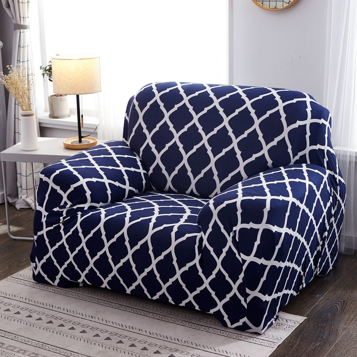1/2/3/4 Seater Sofa Dust Cover Elastic Retractable Sofa Cover, One