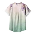 thumbnail image 5 of Pompotops Blouse Décontractée à Col pour Femmes Manches Courtes Imprimé Chemise Ample Boutons Cardigan Liquidation, 5 of 5