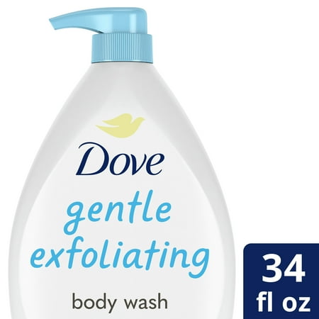 Dove Gentle Exfoliating Long Lasting Women's Body Wash All Skin Type, Sea Minerals, 30.6 fl oz