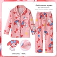 thumbnail image 3 of Pijama de manga larga para niños con estampado de dibujos animados de Sanriod, Cinnamoroll, Kuromi, Hello Kitty, para el hogar, 3 of 5