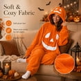 thumbnail image 5 of Halloween Pumpkin Pjs,Pumpkin Pajama,Halloween Pumpkin Onesie Family Matching Set, Fuzzy Jack O' Plush Hooded Pajama , Thanksgiving Halloween Family Matching Halloween Pajamas for Movie Night-L, 5 of 13