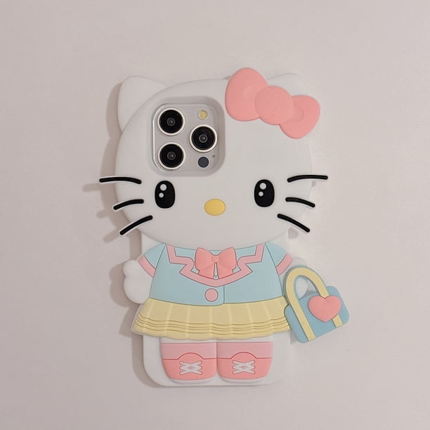 Cute Cartoon 3D Stereo Kuromi Hello Kitty Phone Case for IPhone 16
