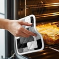 thumbnail image 3 of Black Grey Pot Holders for Kitchen Heatproof Potholder, 4 Pack Middle Century Irregular Geo Abstract Art Hot Pads Multipurpose Oven Pads Cloth Potholders Trivet for Cooking and Baking, 3 of 8