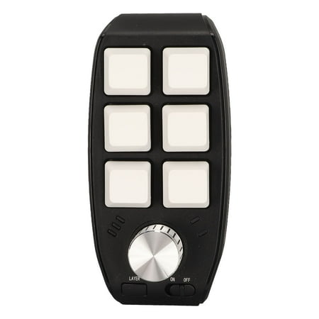 PC Keypadwith Knob,6 Key Mini Keypad Key Mini Keypad Keys One Handed ...