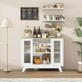 thumbnail image 3 of FOLDLIFE 36" Modern Sideboard Buffet Cabinet with Fluted Glass Door, Stylish 2-Tier Storage Accent Cabinet, Perfect as a White Coffee Bar for Kitchen, Dining, or Living Room, 3 of 7