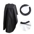 thumbnail image 4 of MasteelfCA 1pc Hairdressing Cape Water-proof Hair Perming and Dying Cape Non-stick Hair Cloth for Barber Shop Home(Black and Reverse Color for Random), 4 of 8