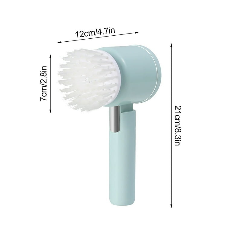 1 Set White Handheld Electric Cleaning Brush With Usb Charging Cable,  Including Large Brush, Small Brush, Cone Brush, Tray And Mop, Suitable For  Cleaning Tiles, Glass, Doors, Windows, Cars, Tires, And Corners