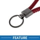 thumbnail image 3 of Llavero de Coche Único Bargains Llavero Universal con Anillo para Llaves de Fob para Casa Cuero Aleación de Zinc Rojo Oscuro 2 Pcs, 3 of 6