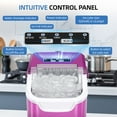 thumbnail image 5 of Auseo Countertop Ice Maker, 2 Sizes of Bullet Ice, 26Lbs/24H, 8 Ice Cubes in 6 Mins, Portable Ice Machine with Self-Cleaning for Home/Party/Travel/Camping (Light Purple), 5 of 8