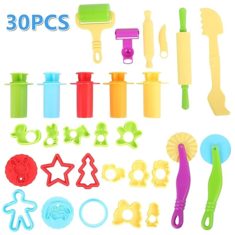 Details about   26pcs Fun Kid Play Doh Tool Set Dough Mould Mold Toy Cutter Modelling Craft Gift 