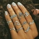 thumbnail image 1 of Anillos para mujer, regalos para mujer, 10 piezas/juego, anillos bohemios vintage apilables para mujer, anillos azules para los nudillos, anillo bohemio., 1 of 5