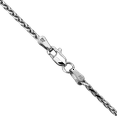 thumbnail image 3 of 14K Solid White Gold 1.9mm Parisian Spiga Wheat Link Chain Necklace, 3 of 5