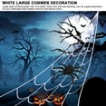 thumbnail image 4 of Luxtrada Halloween Decorations Spider Web Triangular Mega Outdoor Graveyard Decor Stretch Cobweb White (16.4FT*15.7FT), 4 of 9