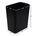 thumbnail image 2 of Xyskin 4.5 Gallon Plastic Garbage Bin, Deskside Wastebasket, Waste Can, Black, 3 Pack, 2 of 6