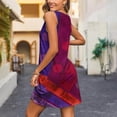 thumbnail image 5 of LYXSSBYX Boho Dresses for Women 2024 Women's Casual Sundress With Pockets Summer Boho Beach Dress Floral T-Shirts Dress V Neck Loose Tank Dresses, 5 of 6