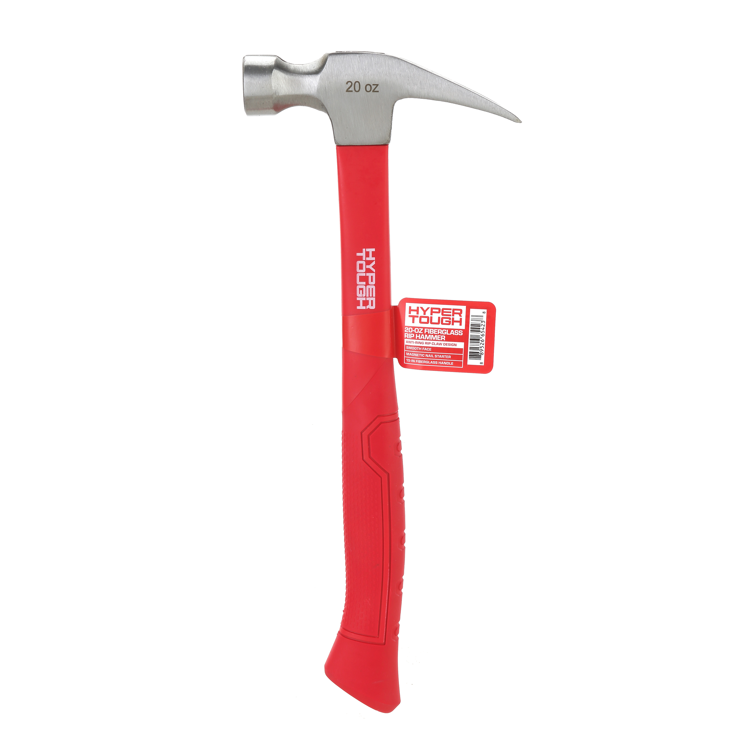 Hyper Tough 20 oz Steel Rip Claw Hammer with Fiberglass Handle photo 5
