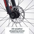 thumbnail image 3 of Schwinn Bonafide Mens Mountain Bike, Front Suspension, 24-Speed, 29-Inch Wheels, 17-Inch Aluminum Frame, Matte Black/Red, 3 of 5