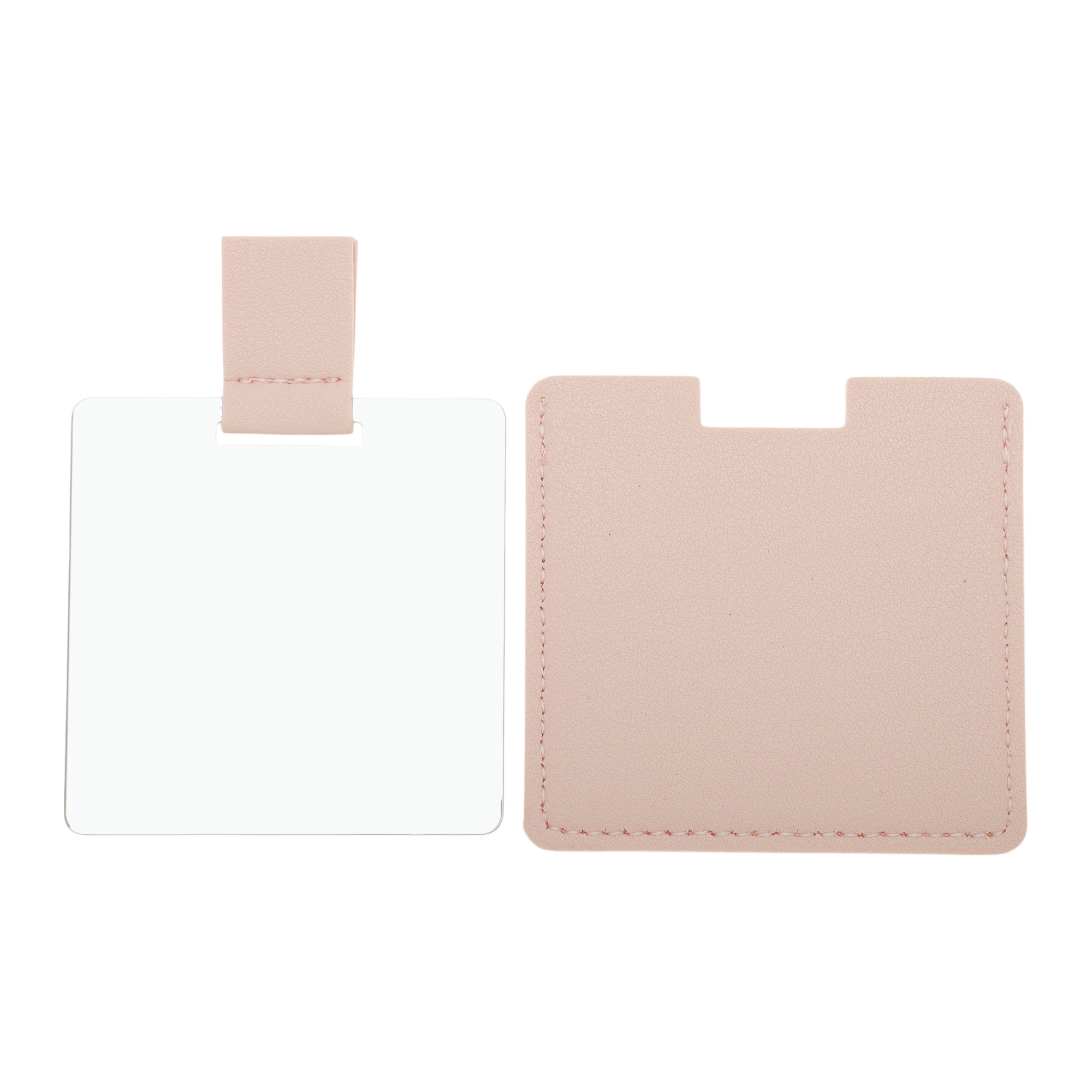 Unique Bargains 1 Pc Square Shape Makeup Mirror Light Pink