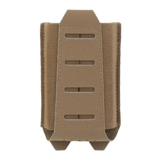 Tactical MOLLE Single Magazine Pouch, Open 5.56mm 7.62mm Magazine Pouch for M4 Magazines/Brown/CB