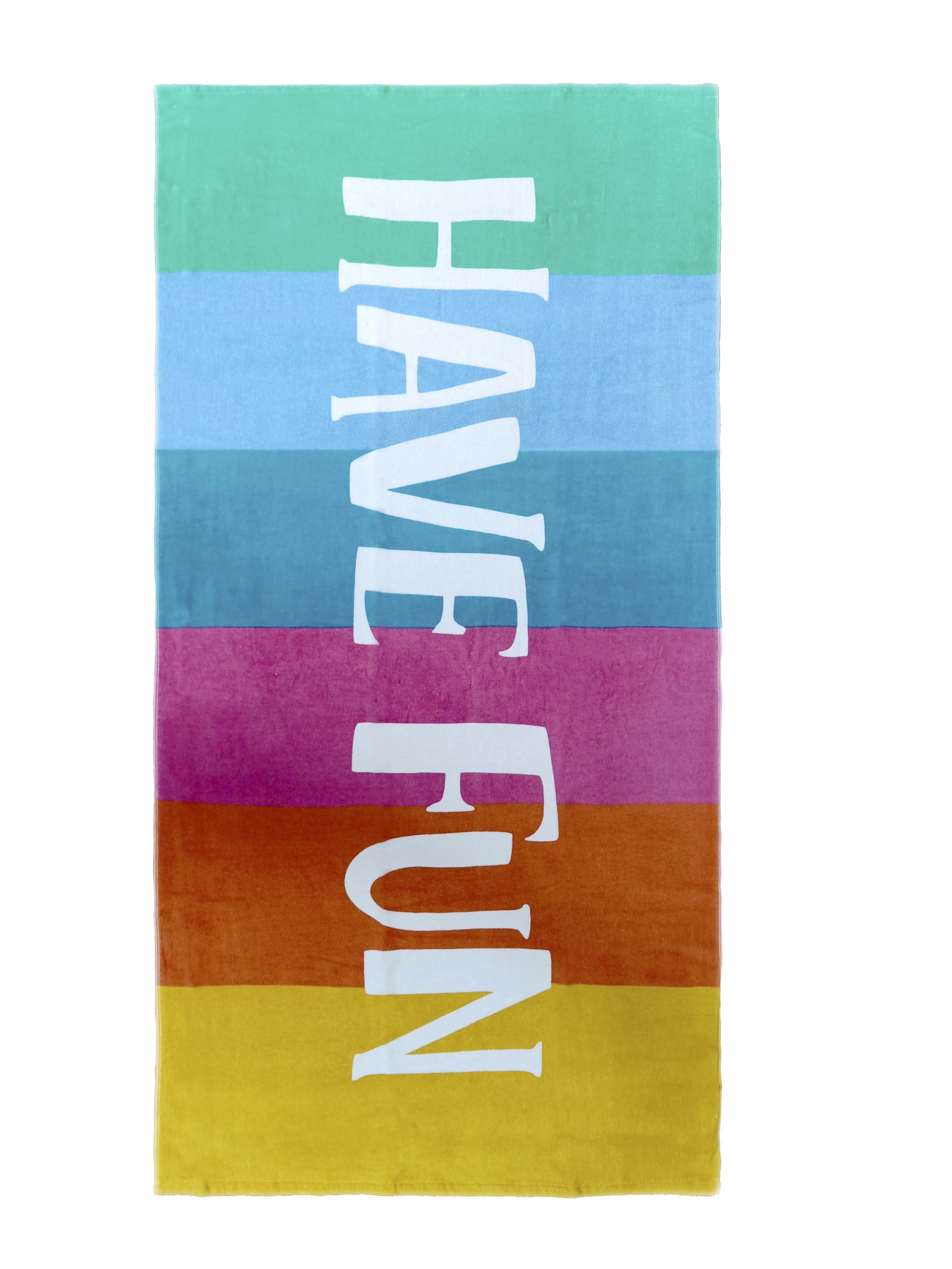 Mainstays Have Fun Printed Sheared Beach Towels