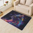 thumbnail image 2 of Cat Rugs Room Decor - Cat Rug & Home Decor, Galaxy Neon Kitten Rugs for Entryway, Washable Rugs, 2x3 Area Rug, Non Slip Soft Low Pile Indoor Door Mat, Kids Animal Carpet & Room Decorations, 2 of 7