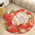 thumbnail image 6 of Strawberry Fruit Watercolor Round Carpet Circle Rug Outdoor Patio Area Rug Washable Large Area Rugs Hallway Room Decor Fitness Mats, 6 of 8