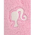 thumbnail image 5 of Chaleco Barbie para niñas pequeñas con piel de oveja sintética con cremallera, color rosa, talla 5, 5 of 5