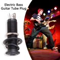 thumbnail image 5 of Toma De Corriente Bajo de guitarra eléctrica Conector de enchufe recto acanalado de 1/4 pulgadas (negro) Likrtyny Para Estrenar, 5 of 5