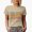 Tan, variant on New York, United States of America or USA State Themed, Groovy Retro Wavy Text Merch Gift, White T-Shirt, Medium