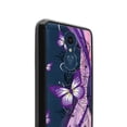 thumbnail image 3 of FINCIBO TPU Bumper Clear Hard Back Cover for LG K10/ K10+ Plus K30 2018, Clear Pink Purple Butterfly, 3 of 7