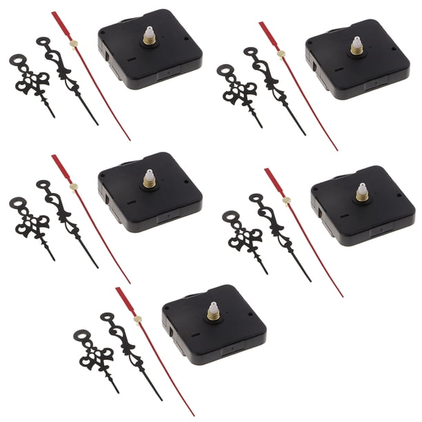 5 Juegos Incluyen Manos Mecanismo de Movimiento de Reloj de Pared de Bricolaje de Kits de Reemplazo de Piezas de Reparación de Bricolaje con Ba Macarena Movimiento de reloj de pared de cuarzo