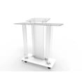 thumbnail image 4 of FixtureDisplays Podium en Acrylique et MDF avec Roulettes, Poteau Debout, Surface de Lecture Surélevée, Pulpite Roulante 21060, 4 of 6