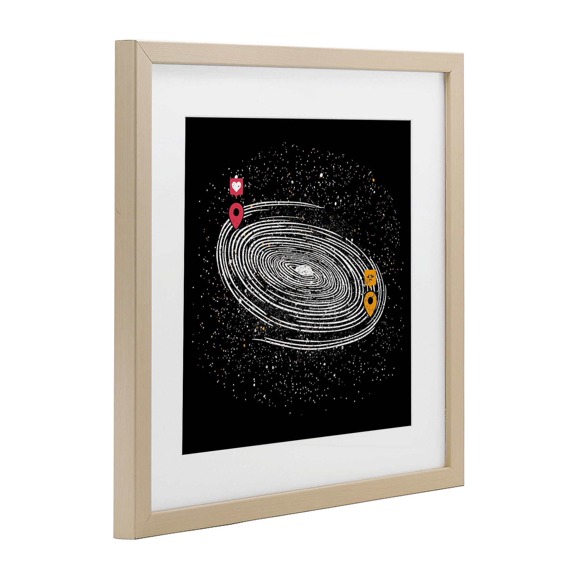 Stupell Industries Love Long Distance Birch Framed Print Under Glass, design by Tobe Fonseca