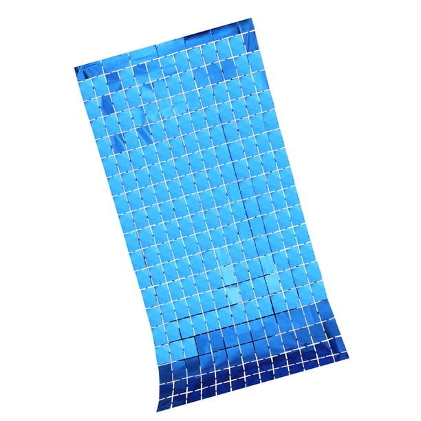Yuarrent Telón de fondo de fiesta, telón de fondo de lentejuelas, decoración de boda, Baby Shower, pared de lentejuelas, telón de fondo brillante, Kits de decoración para fiestas azul real Yuarrent HA007217-08