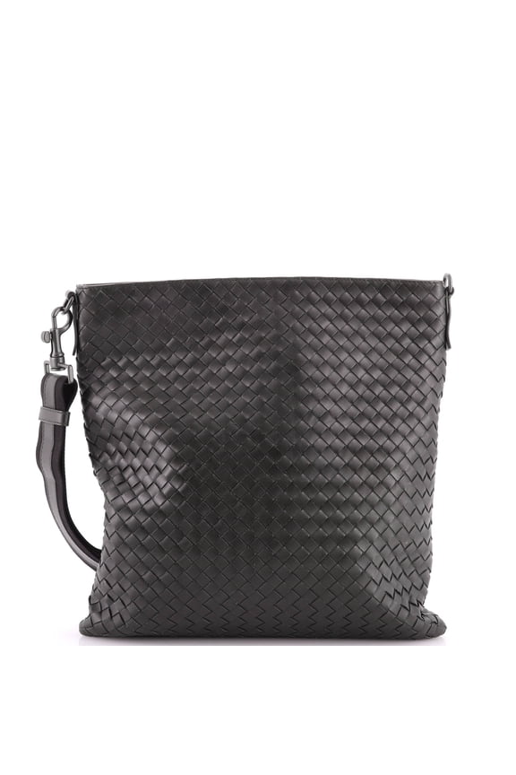 Pre-Owned Flat Messenger Bag Intrecciato Nappa Medium By Rebag