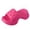 Hot Pink, variant on Thick Bottom Sandals for Women Breathable Garden Comfortable Slip on Beach Slides Lightweight Slippers Height Increase Water Shoes White Size 8