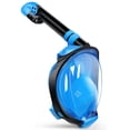 thumbnail image 1 of Máscaras de buceo antivaho con vista de 180 grados compatibles con cámaras deportivas. Tamaño: L/XL. Azul., 1 of 5
