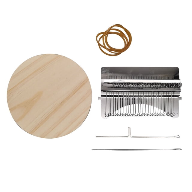 Bearachild Kit de telar pequeño de acero inoxidable para tejer, zurcir, trenzar, herramienta de parcheo Artesanía No.04