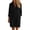 Black, variant on Dress for Women Lapel Button Casual Solid Color Pocket Dresses Khaki L