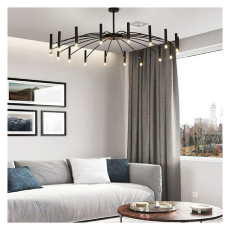 

WANCQ 18 Lights Modern LED G9 Chandelier Branch Pendant Lamp Ceiling Fixture Black