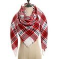 thumbnail image 1 of Womens Warm Scarf Square Shawls Infinity Scarves Stripe Plaid Rough Surface，20#, 1 of 4