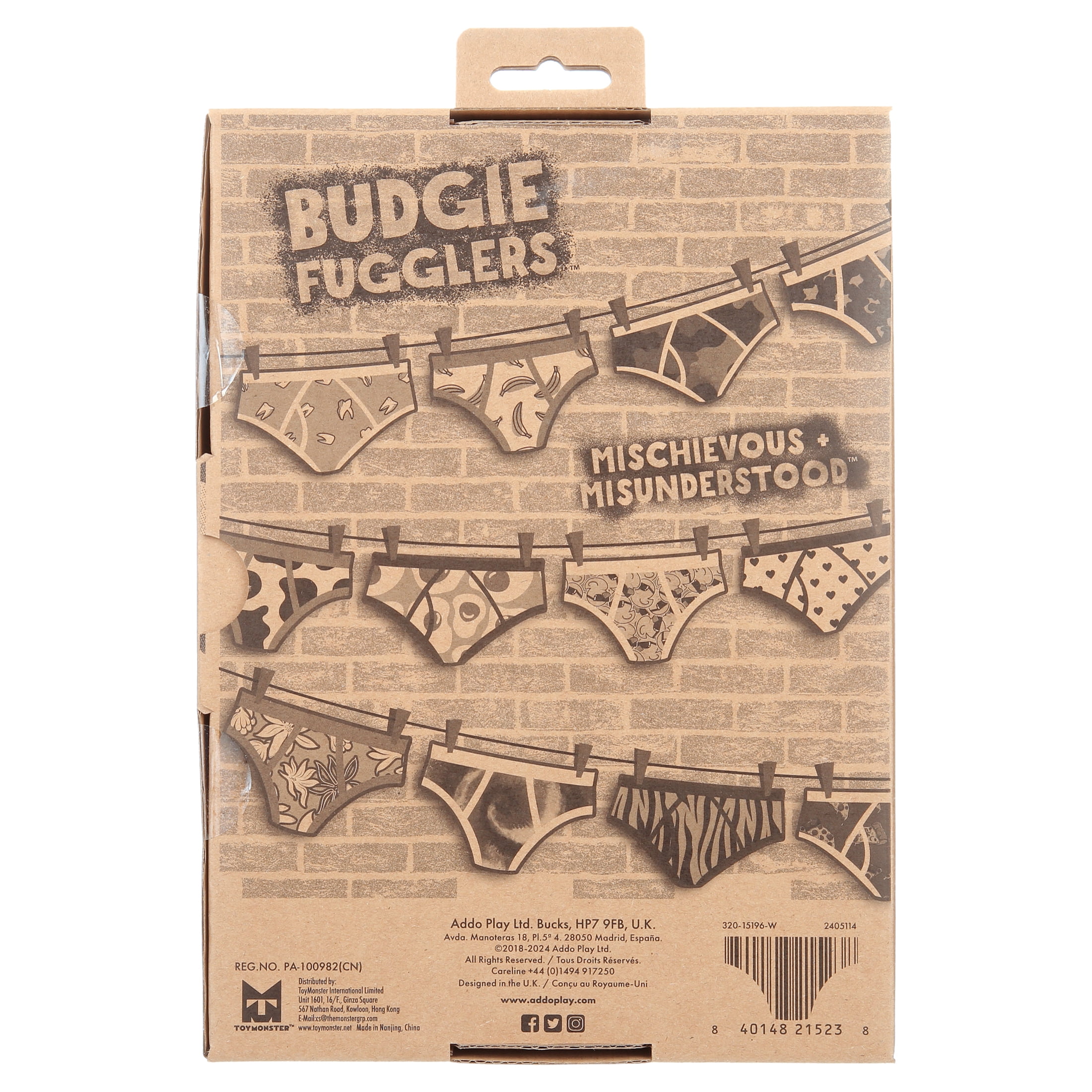 Budgie Fuggler Sketchy Squirrel - Grey