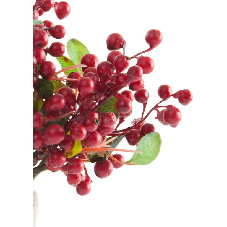 Cranberry Red Berry Stems - 10 pcs